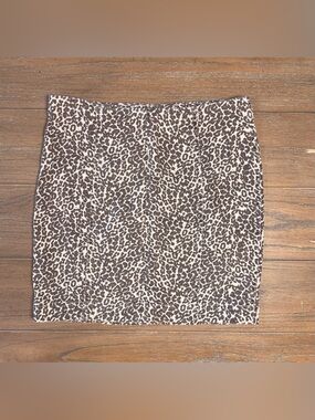 Free People Brown and Cream Leopard Print Mini Skirt #42